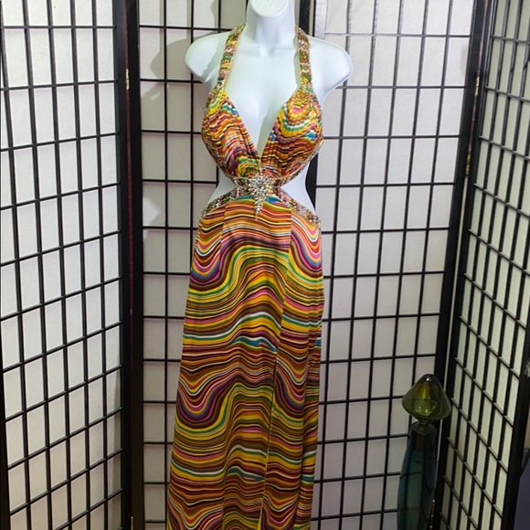 Tony Bowls Paris Flowing Floor Length Size 4 - Picture 1 of 14